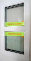 Porovnání vzhledu běžného a  solárního trojskla